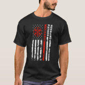 Husband Vader Mechanic American Flag  Mannen T-shirt (Voorkant)