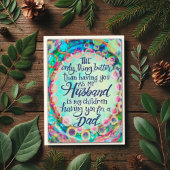 Husband Vaderdag Blauwe Inspiratie Kaart