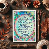 Husband Vaderdag Blauwe Inspiratie Kaart