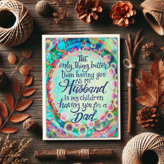 Husband Vaderdag Blauwe Inspiratie Kaart