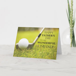 Husband Vaderdag Golf Ball in Grass Kaart