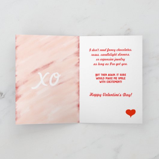 Husband Valentijnsdag Red Hearts Wenskaart Feestdagen Kaart (Binnen)