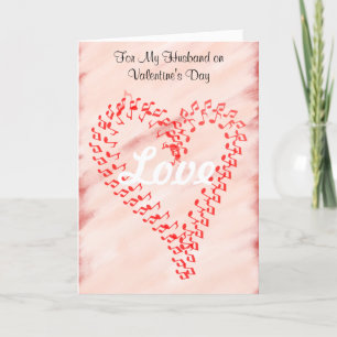 Husband Valentijnsdag Red Hearts Wenskaart Feestdagen Kaart