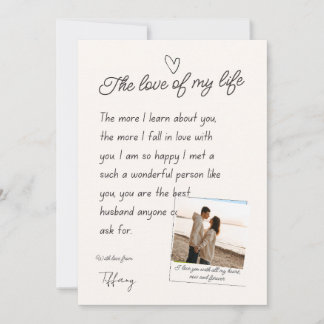 Husband valentines day cards kaart