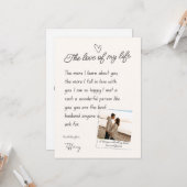 Husband valentines day cards kaart (Voorkant / Achterkant in situ)