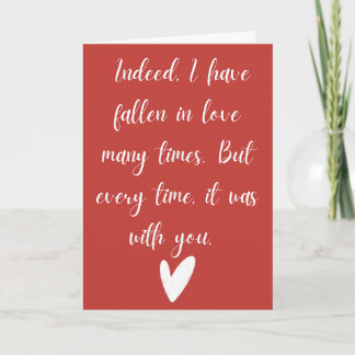 Husband valentines day cards kaart