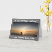 HUSBAND VOLGT UW GROTE DAG "UIT OP HET WATER KAART (Gele Bloem)