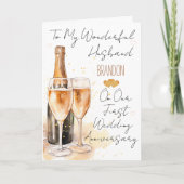 Husband Wedding Anniversary Card Kaart (Voorkant)