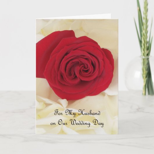 Husband Wedding Card -- For My Husband Kaart (Voorkant)
