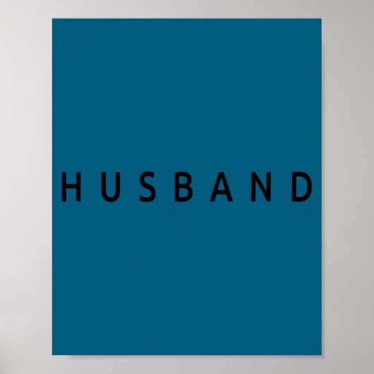 Husband Wedding Married Couple Wife Matching Husba Poster (Voorkant)