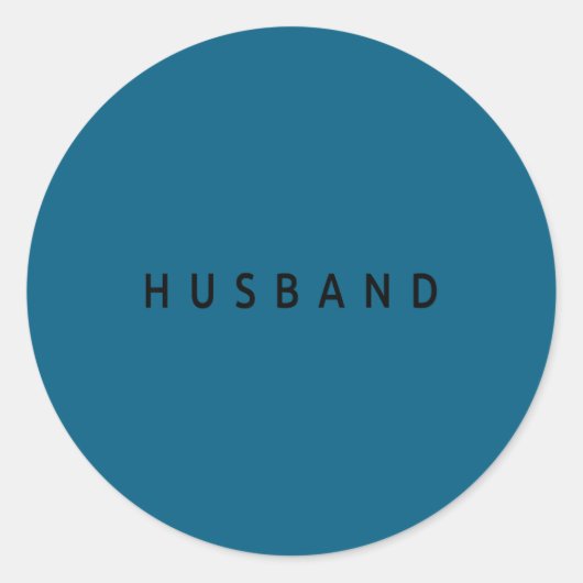 Husband Wedding Married Couple Wife Matching Husba Ronde Sticker (Voorkant)