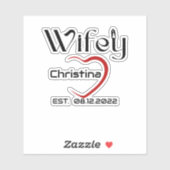 Husband Wife bijpassende Huwelijksjubileum Sticker (Vel)