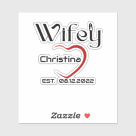 Husband Wife bijpassende Huwelijksjubileum Sticker