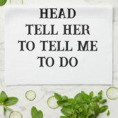 Husband Wife Joke Kitchen Hand Towel Theedoek (Gevouwen)