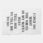 Husband Wife Joke Kitchen Hand Towel Theedoek (Horizontaal)