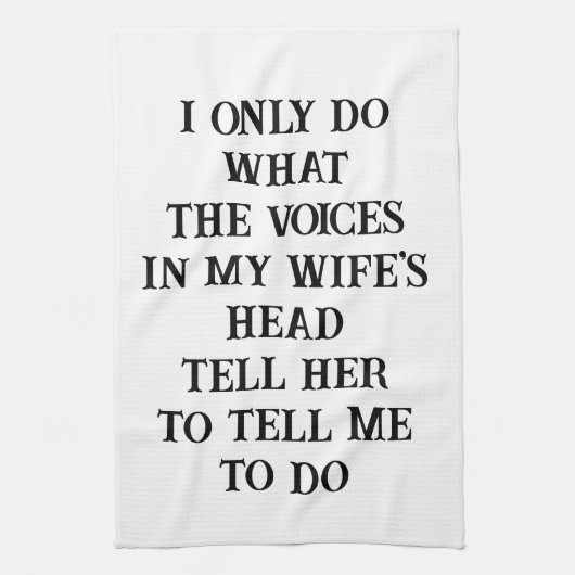 Husband Wife Joke Kitchen Hand Towel Theedoek (Verticaal)