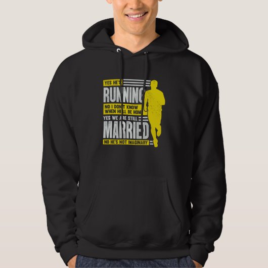 Husband Wife Marathon Running for a Runner s Wife Hoodie (Voorkant)