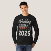 Husband Wife Wedding 2025 Matching Wedding Engagem T-shirt (Voorkant volledig)