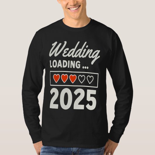 Husband Wife Wedding 2025 Matching Wedding Engagem T-shirt (Voorkant)
