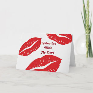 HUSBAND WIL GEWOON "KISSES" VOOR VALENTIJNSDAG FEESTDAGEN KAART