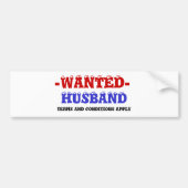 HUSBAND WILDE! BUMPERSTICKER (Voorkant)
