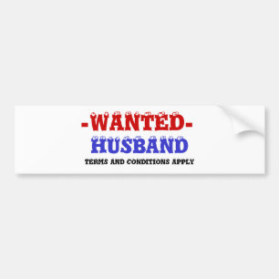 HUSBAND WILDE! BUMPERSTICKER