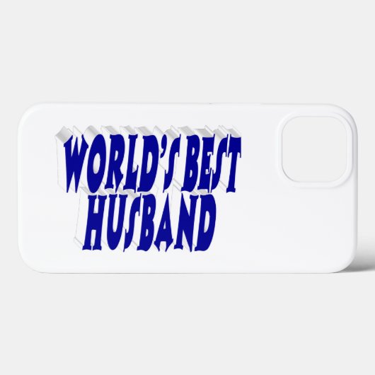 Husband with blue text  Case-Mate iPhone case (Achterkant (horizontaal))