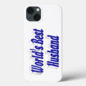 Husband with blue text  iPhone case (Achterkant)