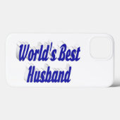 Husband with blue text  iPhone case (Achterkant (horizontaal))