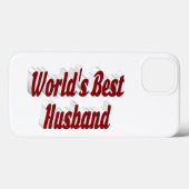 Husband with burgundy text  iPhone case (Achterkant (horizontaal))