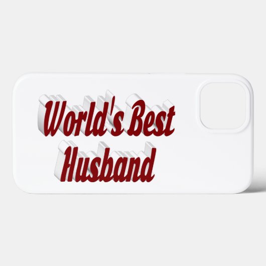Husband with burgundy text  iPhone case (Achterkant (horizontaal))