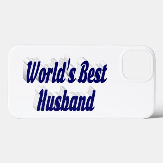 Husband with dark blue text  iPhone case (Achterkant (horizontaal))