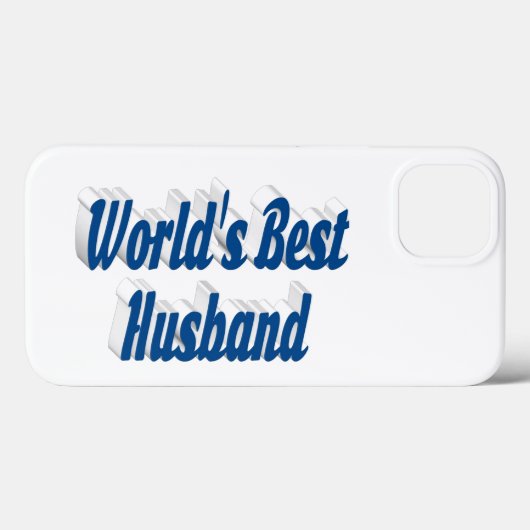 Husband with sea blue text  iPhone case (Achterkant (horizontaal))