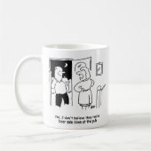 Husband zegt dat er een bierverkoop in de pub was koffiemok (Links)