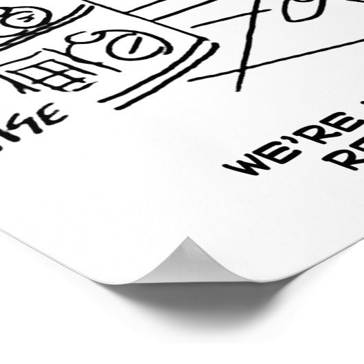 Husband zegt dat ze ook weer moeten rijden poster (Hoek)