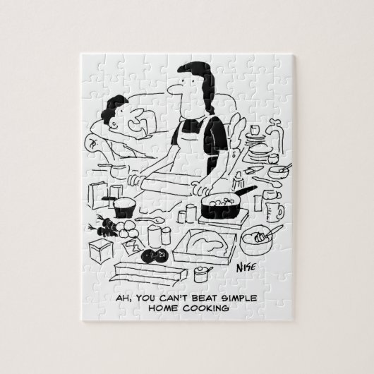 Husband zegt: "Je kunt niet gewoon thuis koken", Legpuzzel (Verticaal)