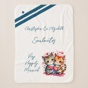 Husband zielsverwanten cute katten jubileumcadeau sherpa deken