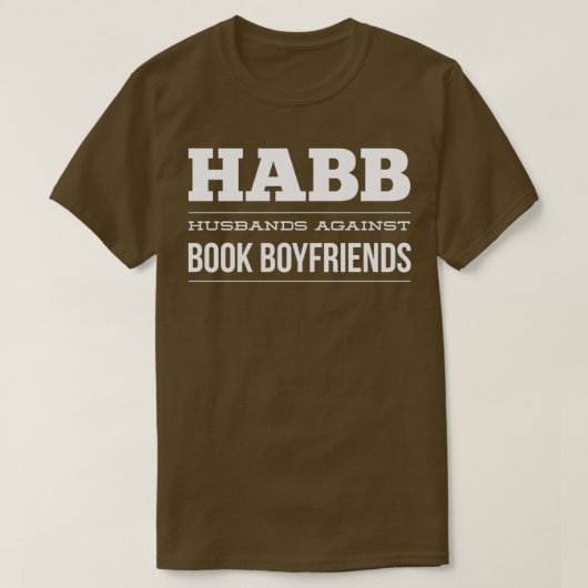 Husbands Against Book Boyfriends T T-shirt (Design voorkant)