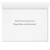 Husband's Birthday Music Theme Jazz Piano Keys (Binenzijde Horizontaal (Onderkant))