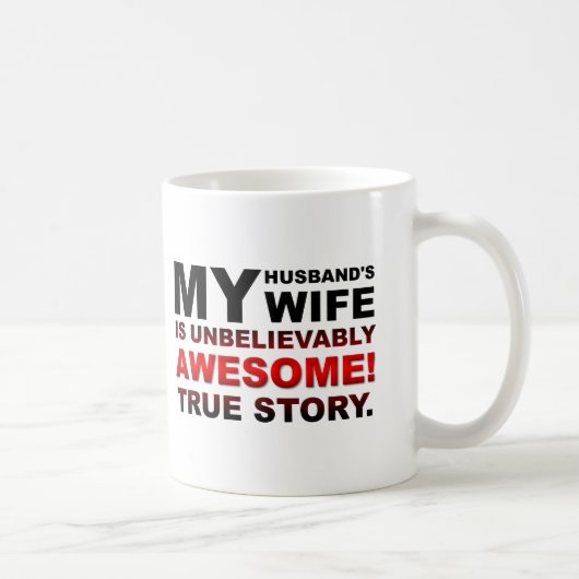 Husband's Geweldige vrouw Funny Mug Koffiemok (Rechts)