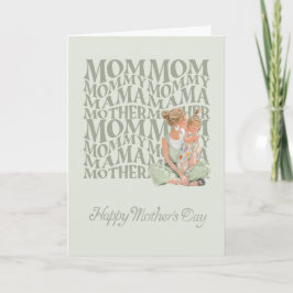 Husband's Mother's Day Card to Wife and Daughter Kaart