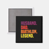 Husbynd Dad Biathlon Legend Magneet (Voorkant / Achterkant)