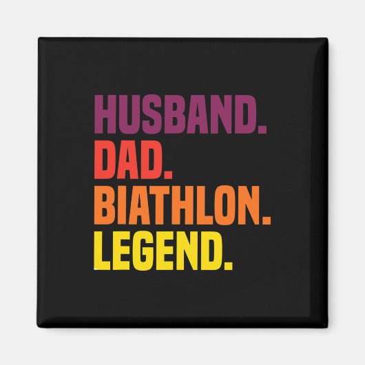 Husbynd Dad Biathlon Legend Magneet (Voorkant)