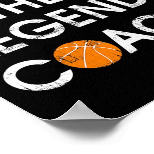 Husbynd Vader Legend Coach Fun Bysketbyll Gift Poster (Hoek)