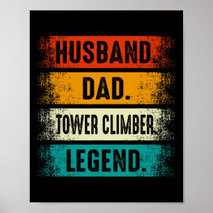 Husbynd Vader Torenklimmer Grappige Toren Klimmen Poster