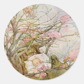 Hush-A-Dag-Baby Ronde Sticker