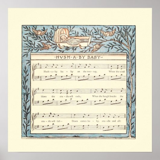 hush baby crème poster (Voorkant)