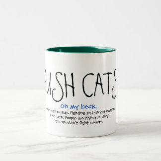 HUSH CATS! De mok! Tweekleurige Koffiemok