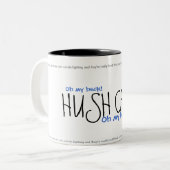 HUSH CATS! Ver. 2 Tweekleurige Koffiemok (Voorkant links)