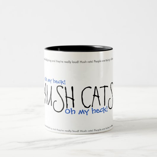 HUSH CATS! Ver. 2 Tweekleurige Koffiemok (Center)